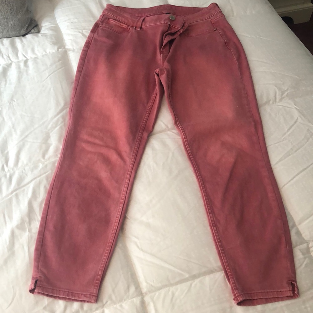 Pink ankle pants
